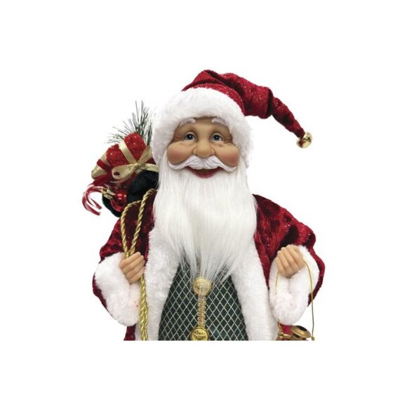 Classic Red Santa 18" Figurine w/ Lantern & Gift Sack Christmas Decor - Picture 8 of 11